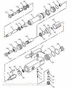 Page A Diagram and Parts List for CP860ES T023193 Chicago Pneumatic Angle Grinder
